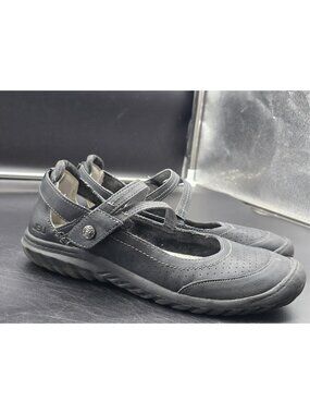 JBU Fawn Shoes Womens Size 9 Black Mary Jane Comfort Flats Casual Damaged